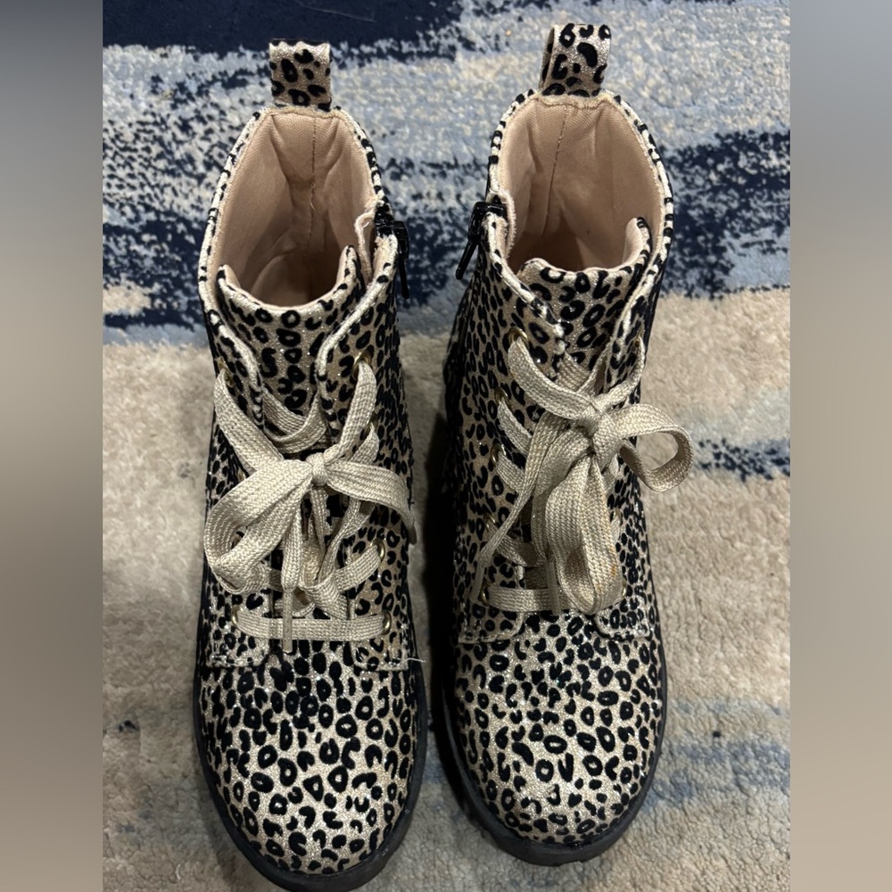 Harper Canyon Leopard Boots Girls 3